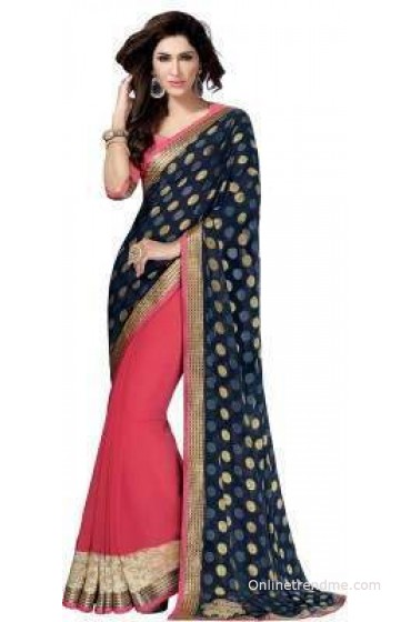 Hitansh Fashion Embriodered Fashion Georgette Sari Hitansh Fashion Embriodered Fashion Georgette Sari